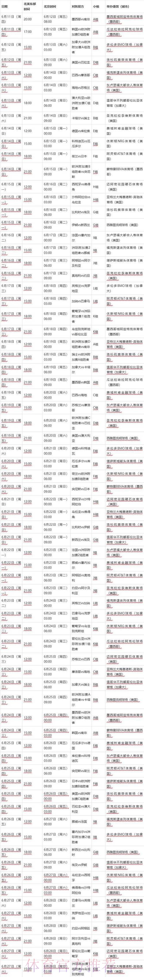 世界杯比赛时间方法